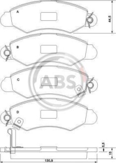 Гальмівні колодки, дискове гальмо (набір) A.B.S. A.B.S. 37140