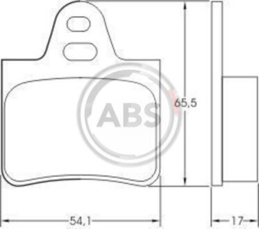 Гальмівні колодки, дискове гальмо (набір) A.B.S. A.B.S. 36129