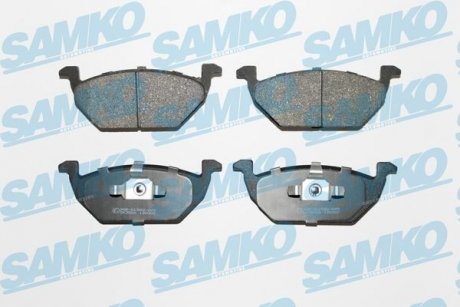 Гальмівні колодки, дискове гальмо (набір) SAMKO 5SP730 (фото 1)
