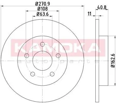 Диск гальмівний TY? FORD FOCUS III 11- KAMOKA 103183