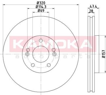 Диск гальмівний PRZ?D HYUNDAI I40 11- KAMOKA 103296