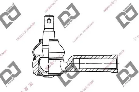 Наконечник поперечної кермової тяги DJ PARTS DE1073