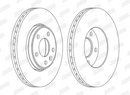 Диск гальмівний VIVARO TRAFIC ! JURID 562241JC1 (фото 1)