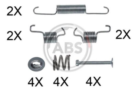Монтажний набір гальмівної колодки A.B.S. A.B.S. 0011Q
