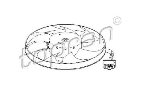 Вентилятор, охлаждение двигателя TOPRAN 111351 (фото 1)