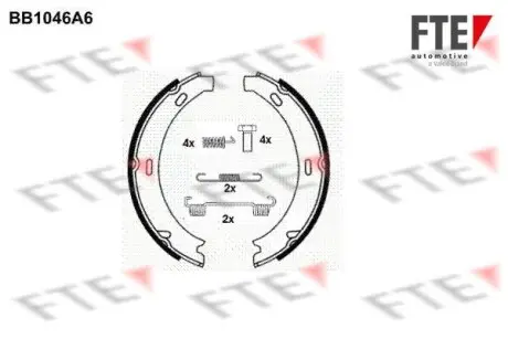 Гальмівні колодки ручного гальма FTE BB1046A6