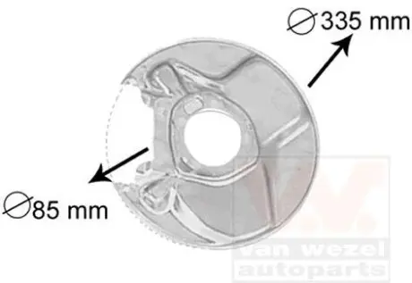 Захист гальмівного диска VAN WEZEL 3010374