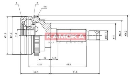 Шарнірний набір, привідний вал KAMOKA 6944