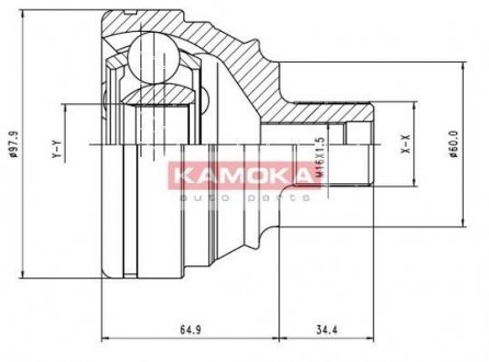 Шарнірний набір, привідний вал KAMOKA 6738