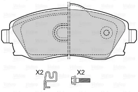 Гальмівні(тормозні) колодки VALEO 598456