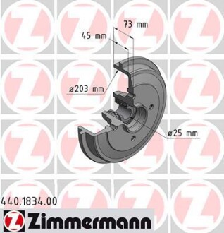 Гальмівний барабан ZIMMERMANN 440183400