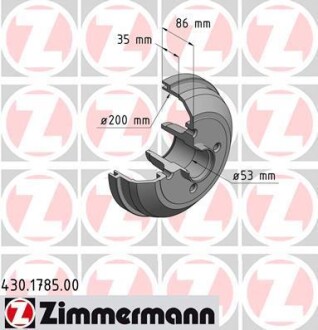 Гальмівний барабан ZIMMERMANN 430178500