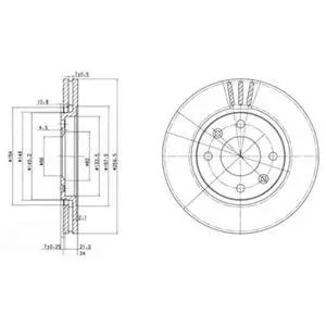 Гальмівні(тормозні) диски DELPHI BG2871