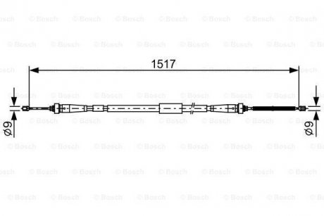 Трос стоянкових гальм BOSCH 1987482639