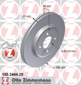 Гальмівний диск ZIMMERMANN 150344420