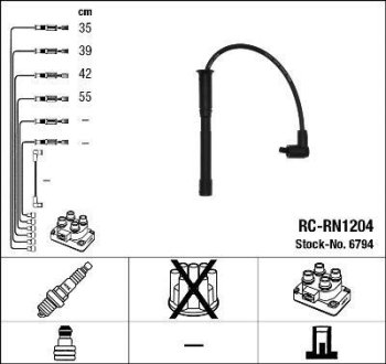 Дроти запалення, набір NGK RCRN1204