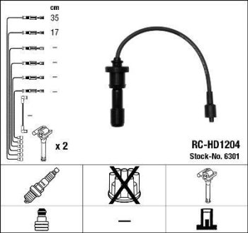 Дроти запалення, набір NGK RCHD1204