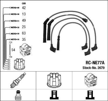 Дроти запалення, набір NGK RCNE77A