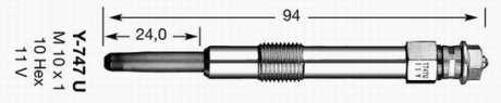 Свічка розжарювання NGK DPOWER26