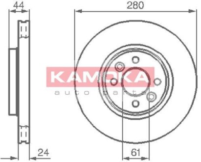 Гальмівний диск KAMOKA 1032248