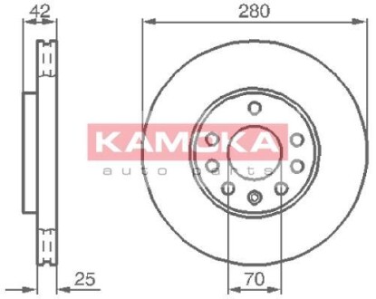 Гальмівний диск KAMOKA 1032082