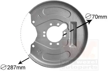 Накладка VAN WEZEL 3225373