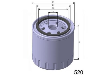 Фільтр масла MISFAT Z457