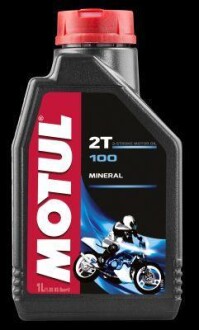 Олива для 2-тактних двигунів 100 (1L +) API TC. JASO FB MOTUL 104024 (фото 1)