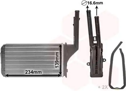 Радіатор пічки VAN WEZEL 40006049