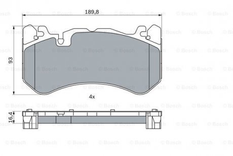 Гальмівні колодки дискові ROBERT BOSCH 0986424861