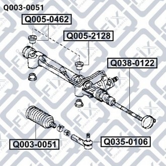 Пильовик рульової рейки Q-FIX Q0030051 (фото 1)