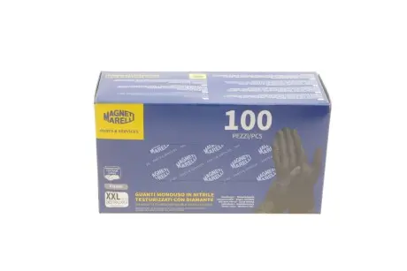 Фото запчастини Рукавиці нітрилові (100шт./XXL) (чорні) MAGNETI MARELLI 099700141060 Рукавиці нітрилові (100шт./XXL) (чорні) MAGNETI MARELLI 099700141060