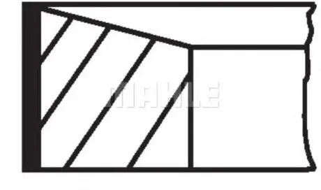 Комплект поршневих кілець MAHLE ORIGINAL MAHLE\KNECHT 021RS001150N2
