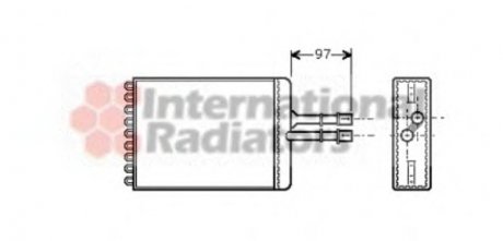 Радіатор пічки Opel Vectra B 1.6-2.5/2.0-2.2DTI 95-03 VAN WEZEL 37006216 (фото 1)