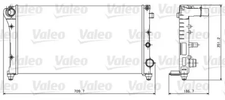 Радіатор, охолодження двигуна VALEO 734924