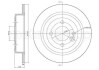 Диск гальмівний (задній) Mini Cooper (R50/R53) 01- (259x9.9) 23-0667C METELLI 230667C (фото 1)