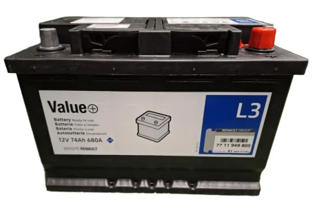 Аккумулятор 6 CT-74-R L3 Value+ RENAULT 7711949805