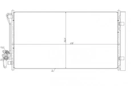 Радіатор кондиціонера NRF 350479