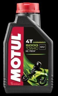 Олива моторна 5000 4T 10W-40, 1л. MOTUL 104054 (фото 1)