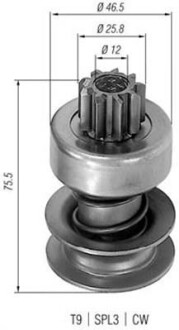 Бендикс стартера MAGNETI MARELLI 940113020001