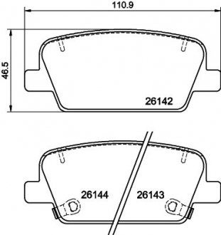 Колодкитормозныедисковые задние Hyundai Palisade (18-), Santa Fe (18-) NISSHINBO NP6160