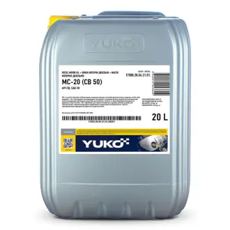 Моторное масло МС-20 для пром. оборудования минеральное 20 л YUKO 11123