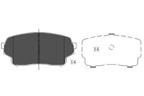 Гальмівні колодки, дискове гальмо (набір) KAVO PARTS KBP-8511