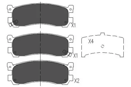MAZDA колодки гальм. передн. 929/Xedos 9/MPV KAVO PARTS KBP-4556