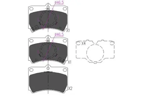 MAZDA Колодки тормозные передн.323 85-93 KAVO PARTS KBP-4517