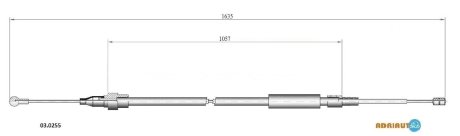 AUDI трос ручного гальма TT 98- 1610/1055 ADRIAUTO 03.0255 (фото 1)