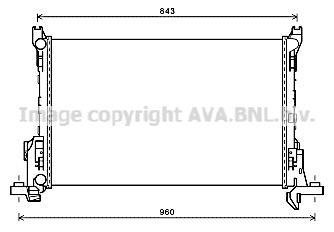 FIAT Радіатор охолодження двиг. TALENTO 1.6 D 16-, OPEL, RENAULT AVA RT2623