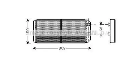 Радіатор пічки QUALITY COOLING AVA AU6180