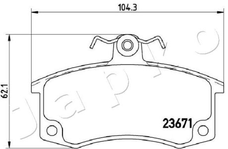 - Колодки гальмівні дискові JAPKO 50046