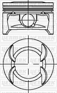 Поршень с кольцами і пальцем (размер отв. 79 / STD) OPEL ASTRA J 1.6 (4цл.) (A16XER) YENMAK 31-04231-000